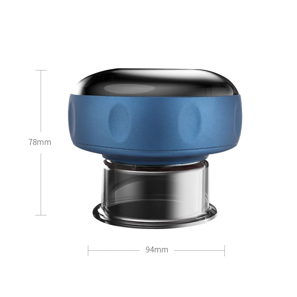 Elektrisches Schröpftherapiegerät, 4-in-1-Smart-Vakuum-Schröpfset, 12 Massagemodi, wiederaufladbares Schröpfmassagegerät für Schulter, Rücken und Nacken, elektrisches Gua Sha-Schröpfmassagegerät
