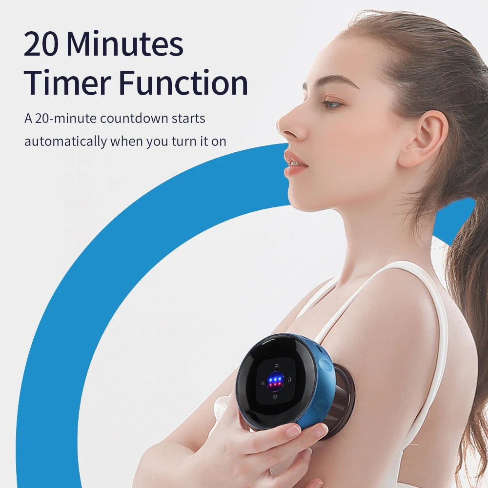Elektrisches Schröpftherapiegerät, 4-in-1-Smart-Vakuum-Schröpfset, 12 Massagemodi, wiederaufladbares Schröpfmassagegerät für Schulter, Rücken und Nacken, elektrisches Gua Sha-Schröpfmassagegerät