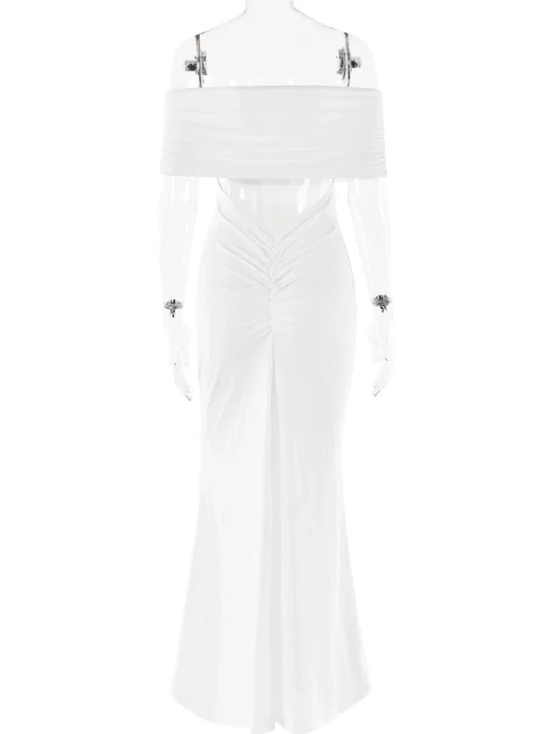 Women's Elegant Bodycon Off Shoulder Sleeve Dress