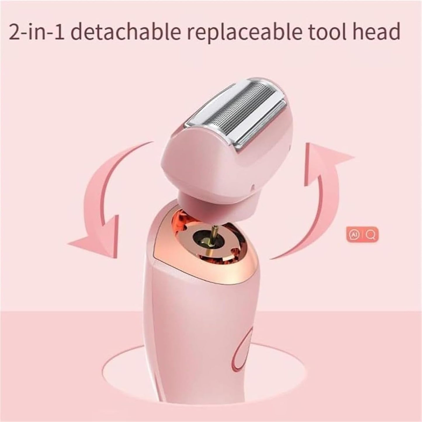 Duskofficial-Rasierer, The Glide Pro 3.0-Rasierer, wasserdichter Elektrorasierer für Damen, 2-in-1-elektrische Haarentfernung, Silk Glide Pro-Bikini-Trimmer für Damen, Nass...