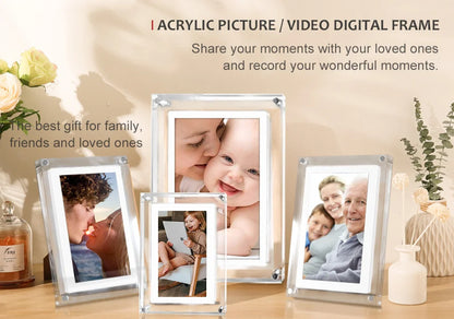 Acrylic Digital Photo Frame 5/7 Inch 1000mAh Automatically rotate Display IPS Screen 2G Memory Battery Gravity Induction