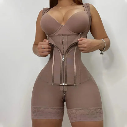 Ceinture de modelage de la taille haute compression pour tout le corps Fajas Colombianas Ceinture Body Shapewear Culotte amincissante de contrôle du ventre