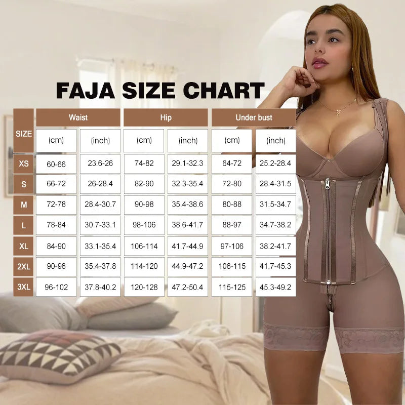 Ceinture de modelage de la taille haute compression pour tout le corps Fajas Colombianas Ceinture Body Shapewear Culotte amincissante de contrôle du ventre